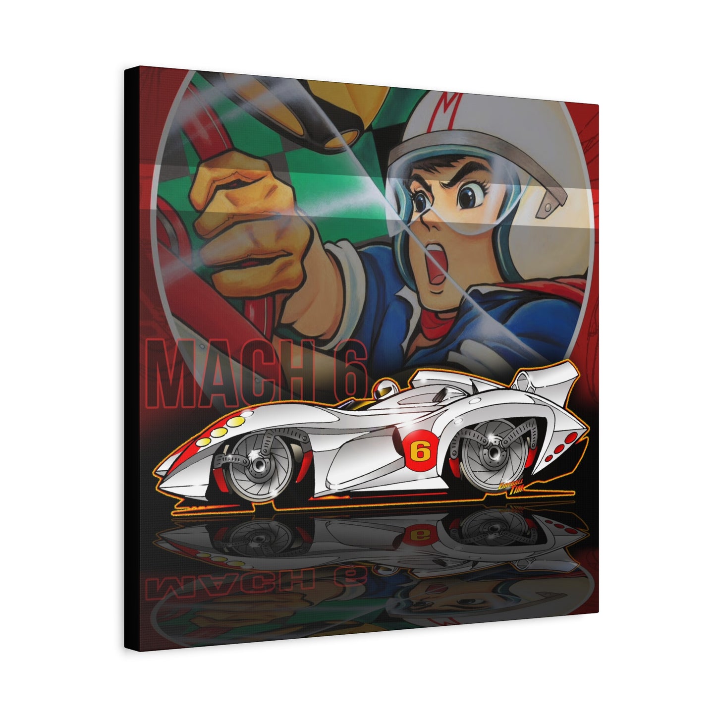 SPEED RACER MACH 6 Fireball Art Collectible Canvas Print - Multiple Sizes