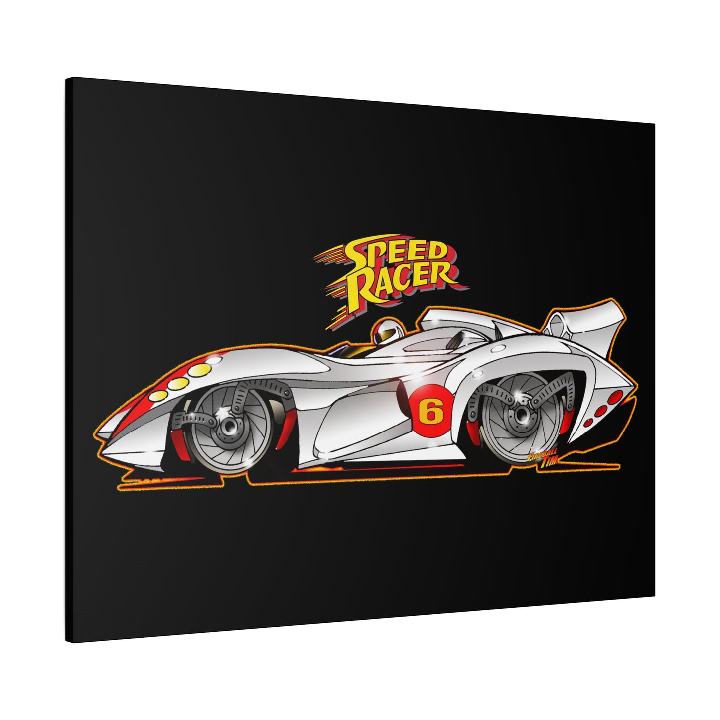 SPEED RACER MACH 6 Fireball Art Collectible Canvas Print - Multiple Sizes