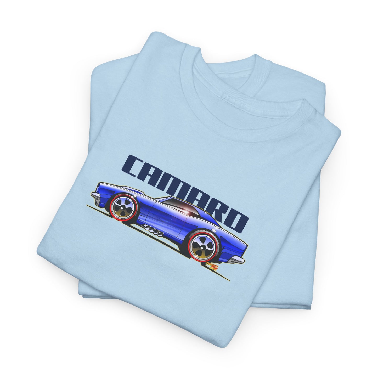 HOT WHEELS CAMARO Custom Collectible Fireball Art Heavy Cotton Tee 12 Colors