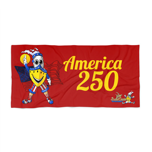 BUDDY CRUISE America 250 Patriotic Beach Towel – Red