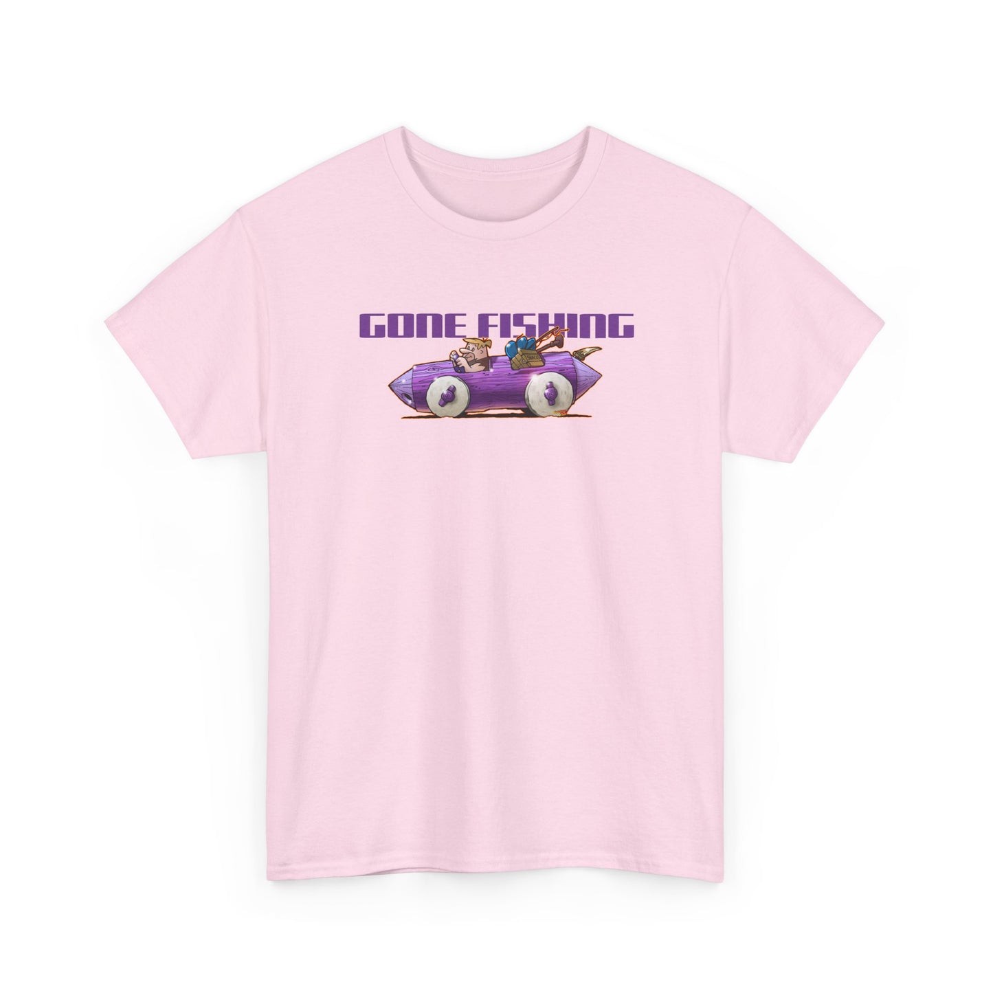 FLINSTONES BARNEY RUBBLE Gone Fishing Fireball Tee Shirt - Multiple Colors