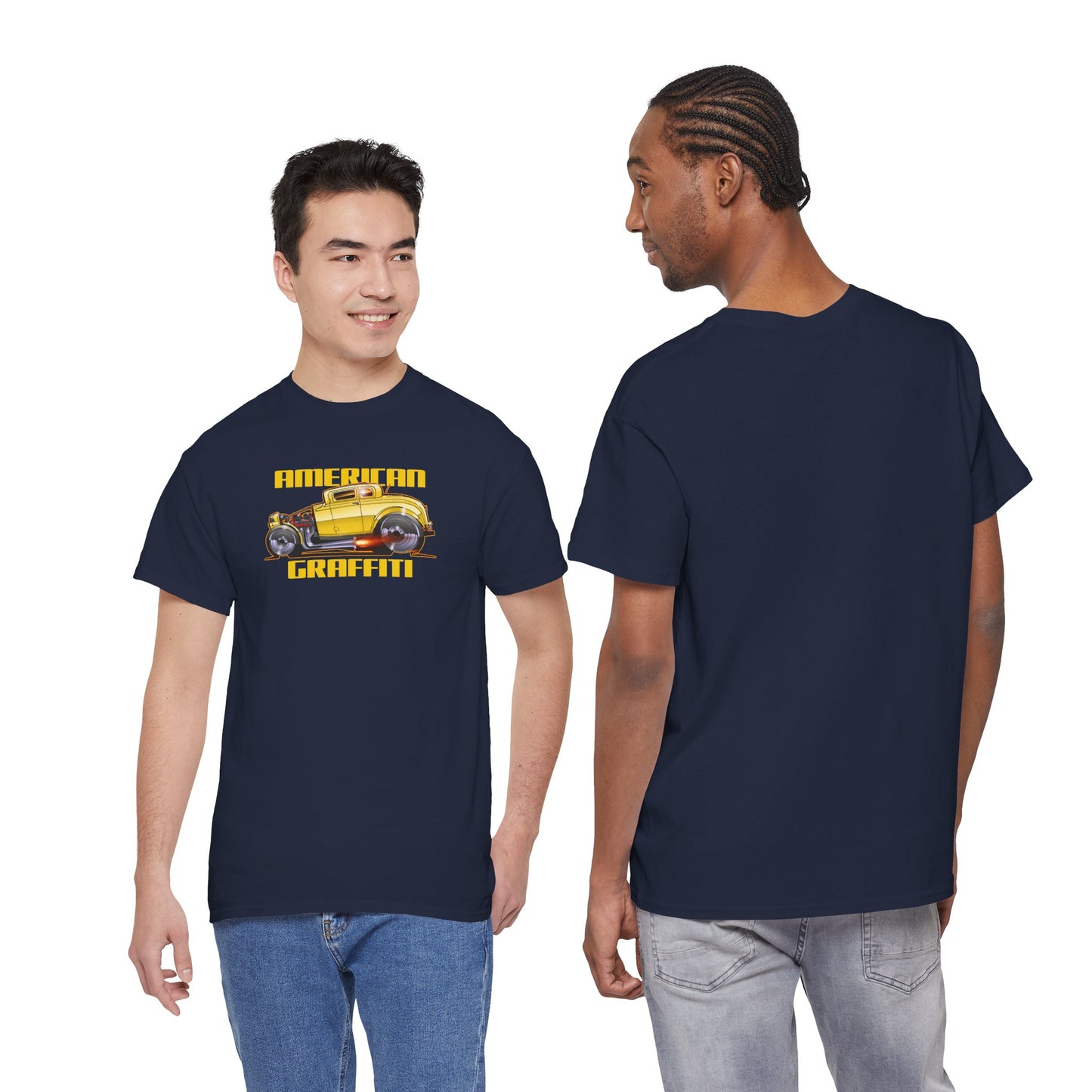 AMERICAN GRAFFITI '32 HOT ROD Movie Car Fireball Art Tee Shirt - Mutliple Colors