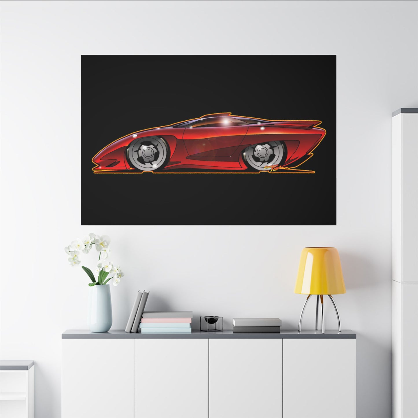 PONTIAC BANSHEE Concept Car Collectible Fireball Art Canvas Print
