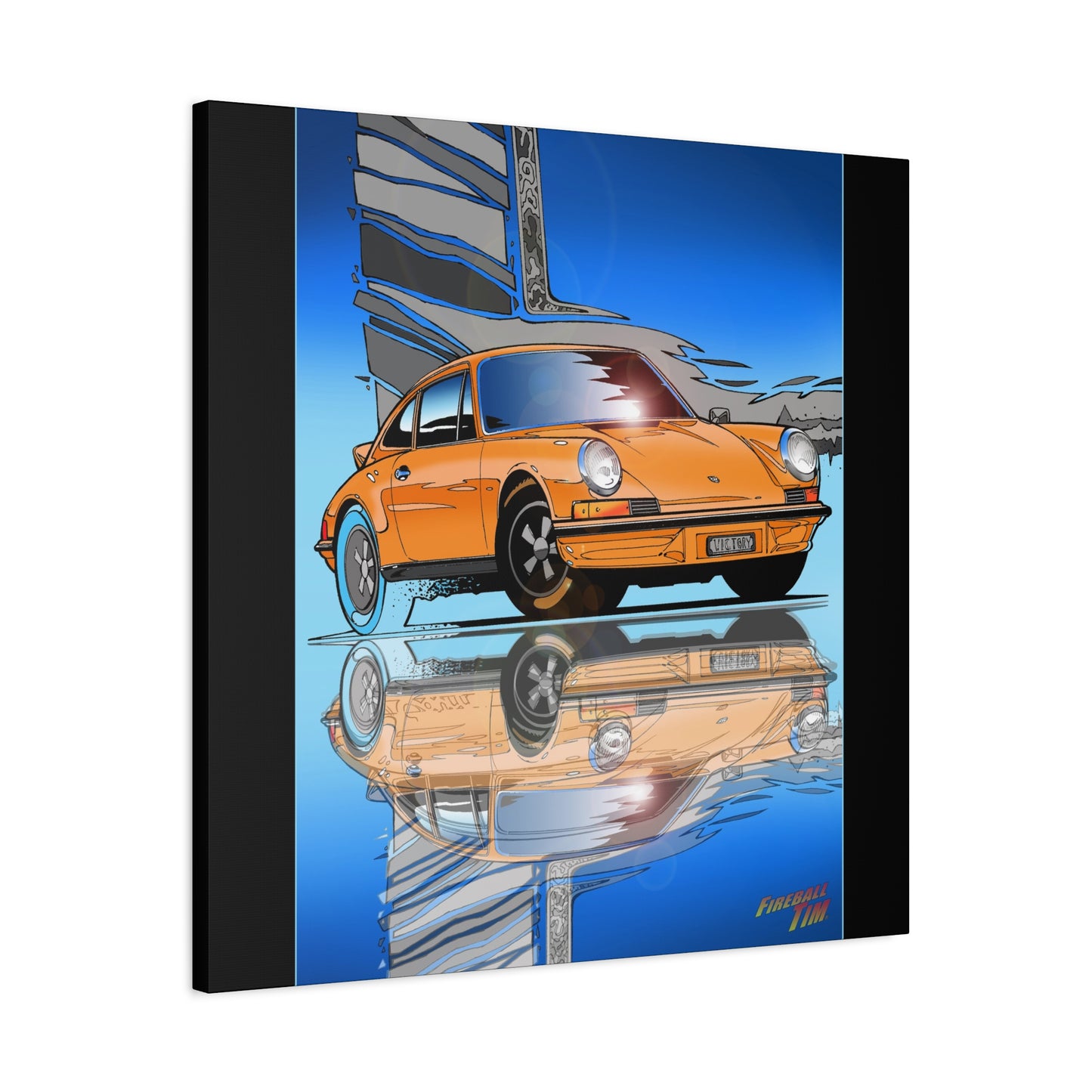 PORSCHE 911 CARRERA RSR IROC Fireball Art Canvas Print