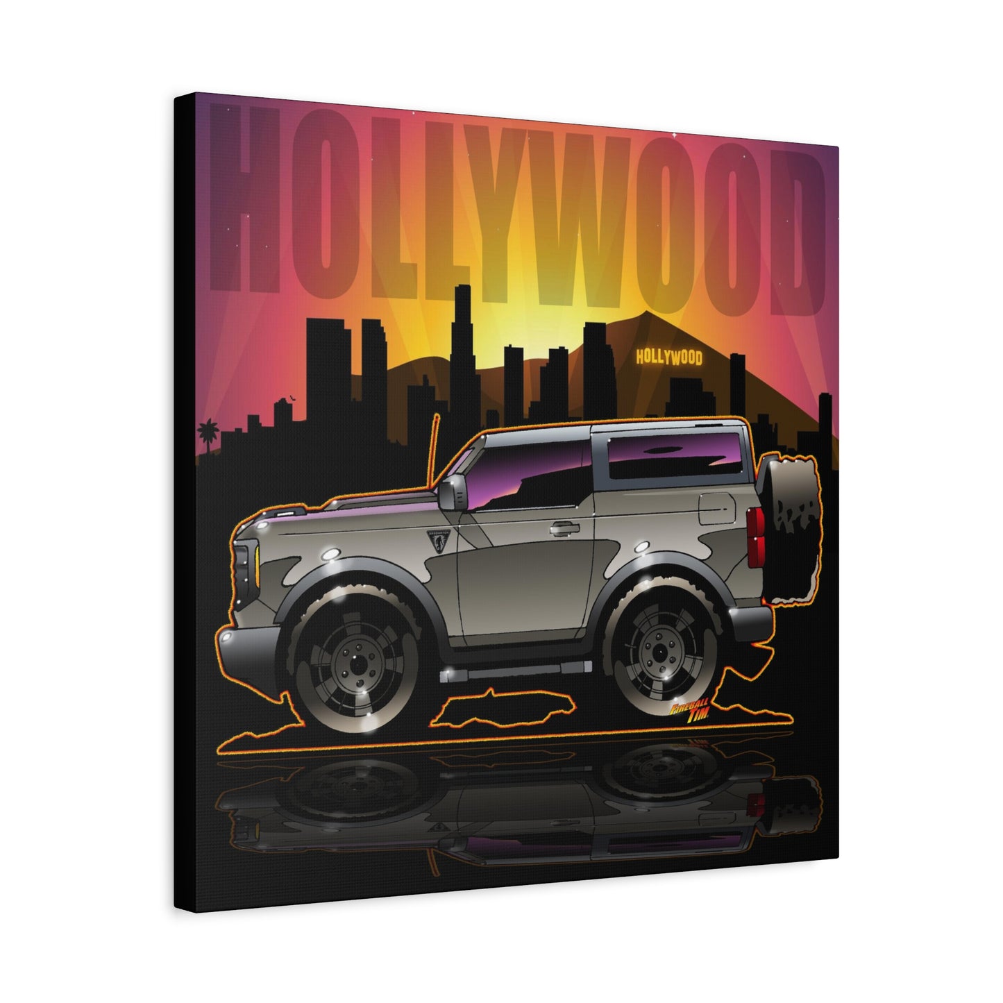 FORD BRONCO SASQUATCH 2026 Collectible Fireball Art Canvas Print