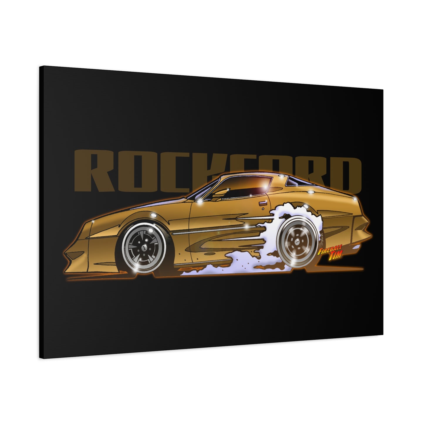 ROCKFORD FILES Pontiac Firebird Fireball Art Canvas Wall Print