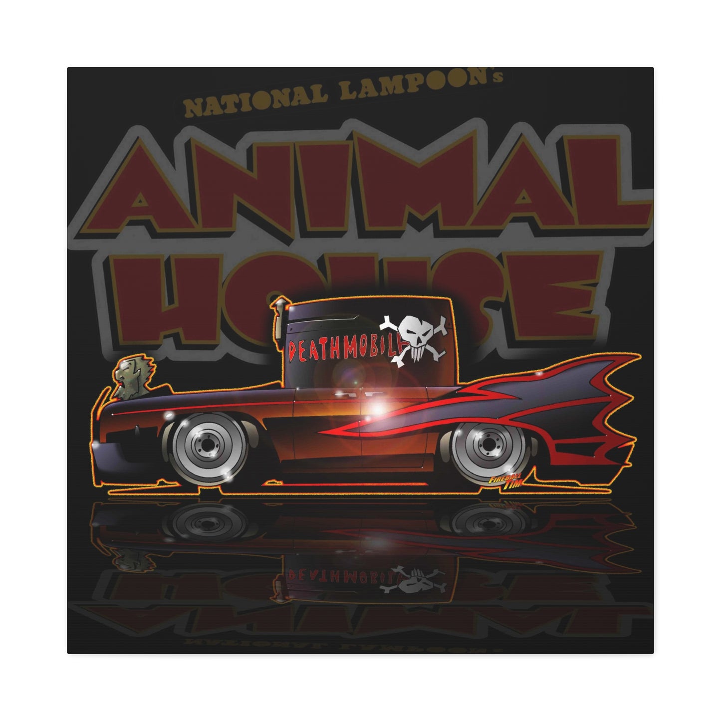 ANIMAL HOUSE DEATHMOBILE Fireball Art Canvas Wall Print
