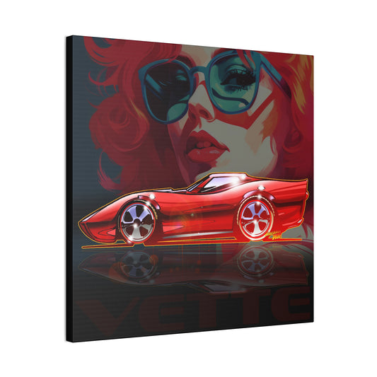 Hot Wheels CUSTOM CORVETTE Redline Canvas Art Print MASTERPRINT 2 Sizes