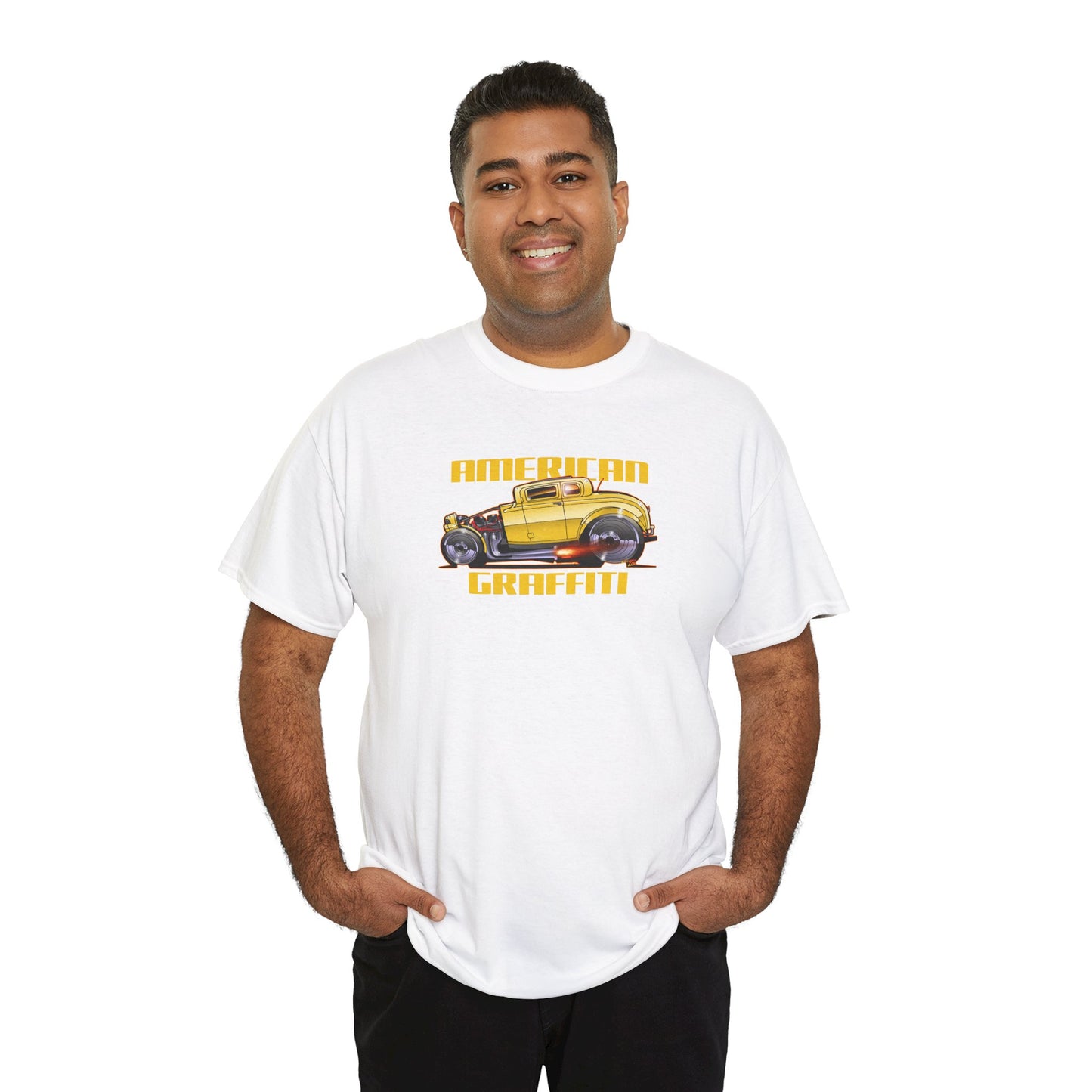 AMERICAN GRAFFITI '32 HOT ROD Movie Car Fireball Art Tee Shirt - Mutliple Colors