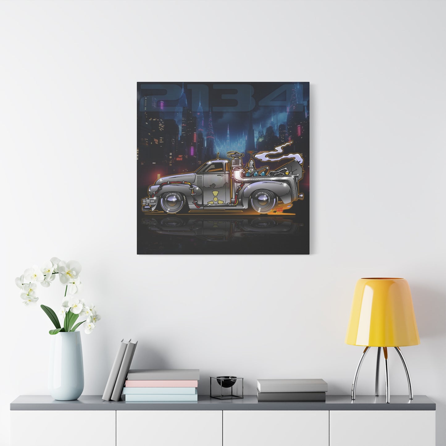 BACK THE THE FUTURE Chevy 3100 Pickup Time Machine Canvas Art Wall Print - 2 Sizes