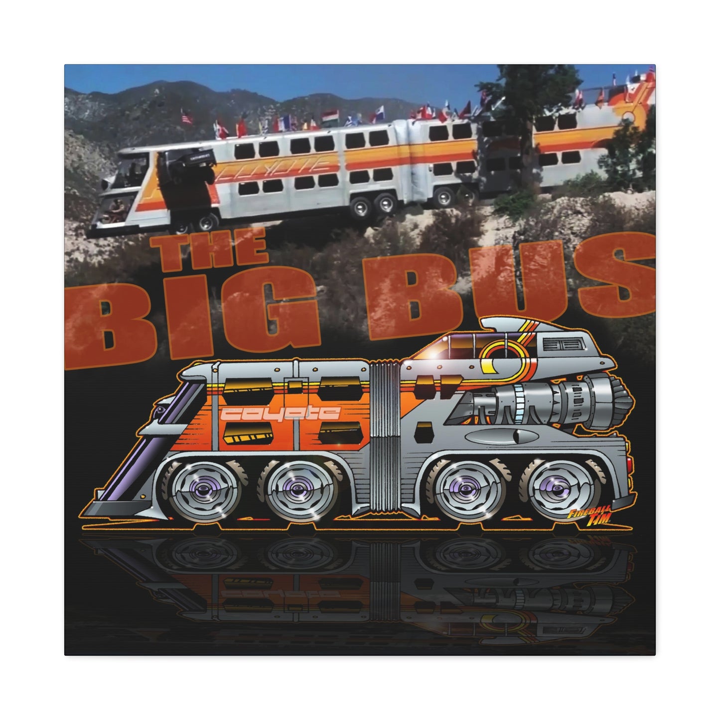 THE BIG BUS Concept Art Canvas MASTERPRINT 3 Sizes