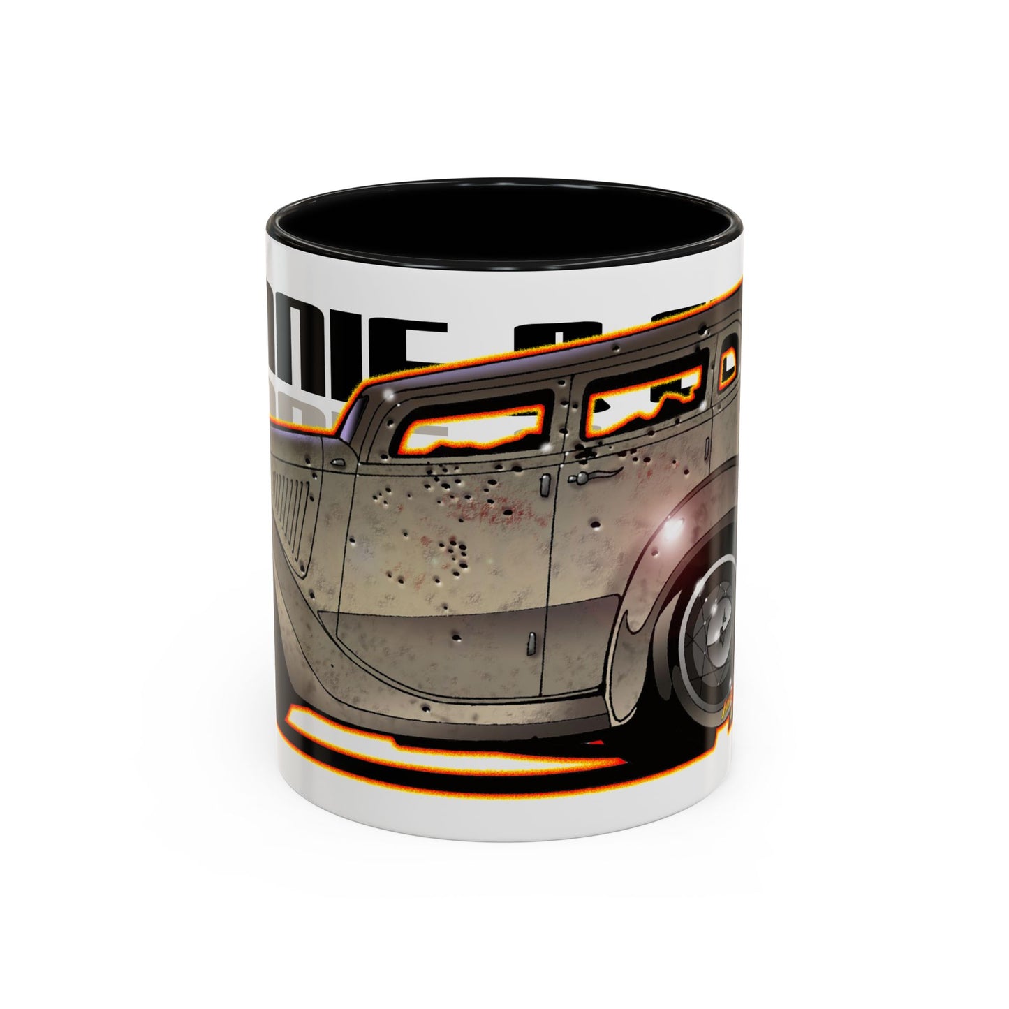 BONNIE & CLYDE 1934 Ford Model 730 Deluxe Sedan Fireball Art Coffee Mug - 2 Sizes