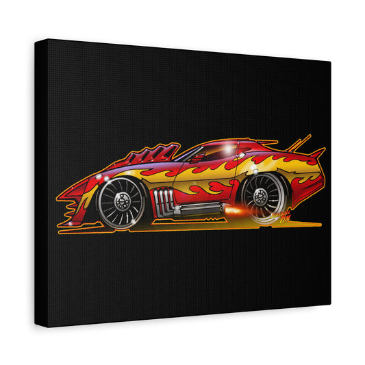 CORVETTE SUMMER Movie Car Fireball Art Canvas Print