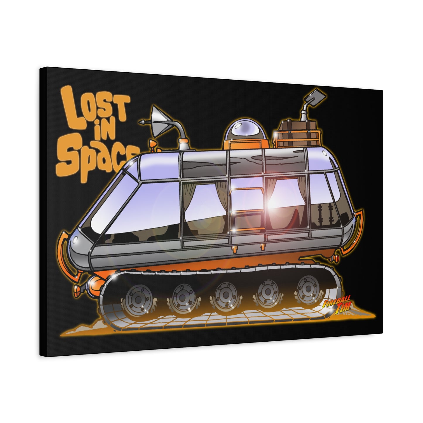 LOST in SPACE Classic TV Chariot Canva Art Wall Print