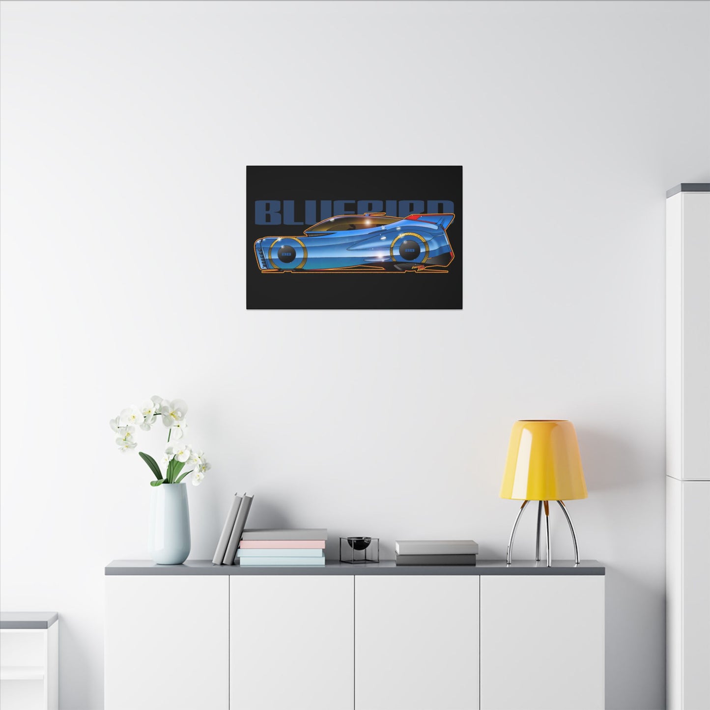 BLUEBIRD FIREBALL CONCEPT Canvas Art Print - 11x14