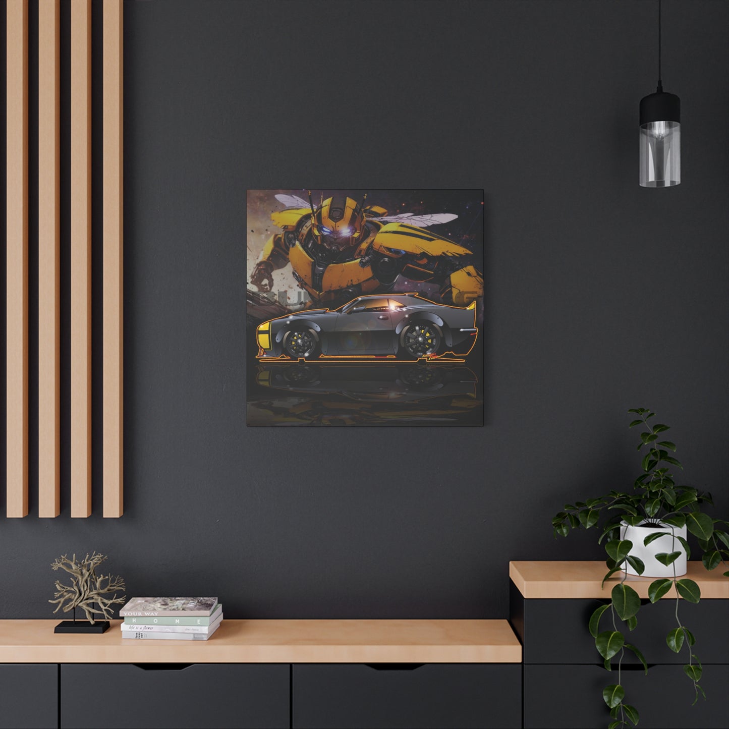 TRANSFORMERS BUMBLEBEE 1967 Camaro Fireball Art Canvas Print