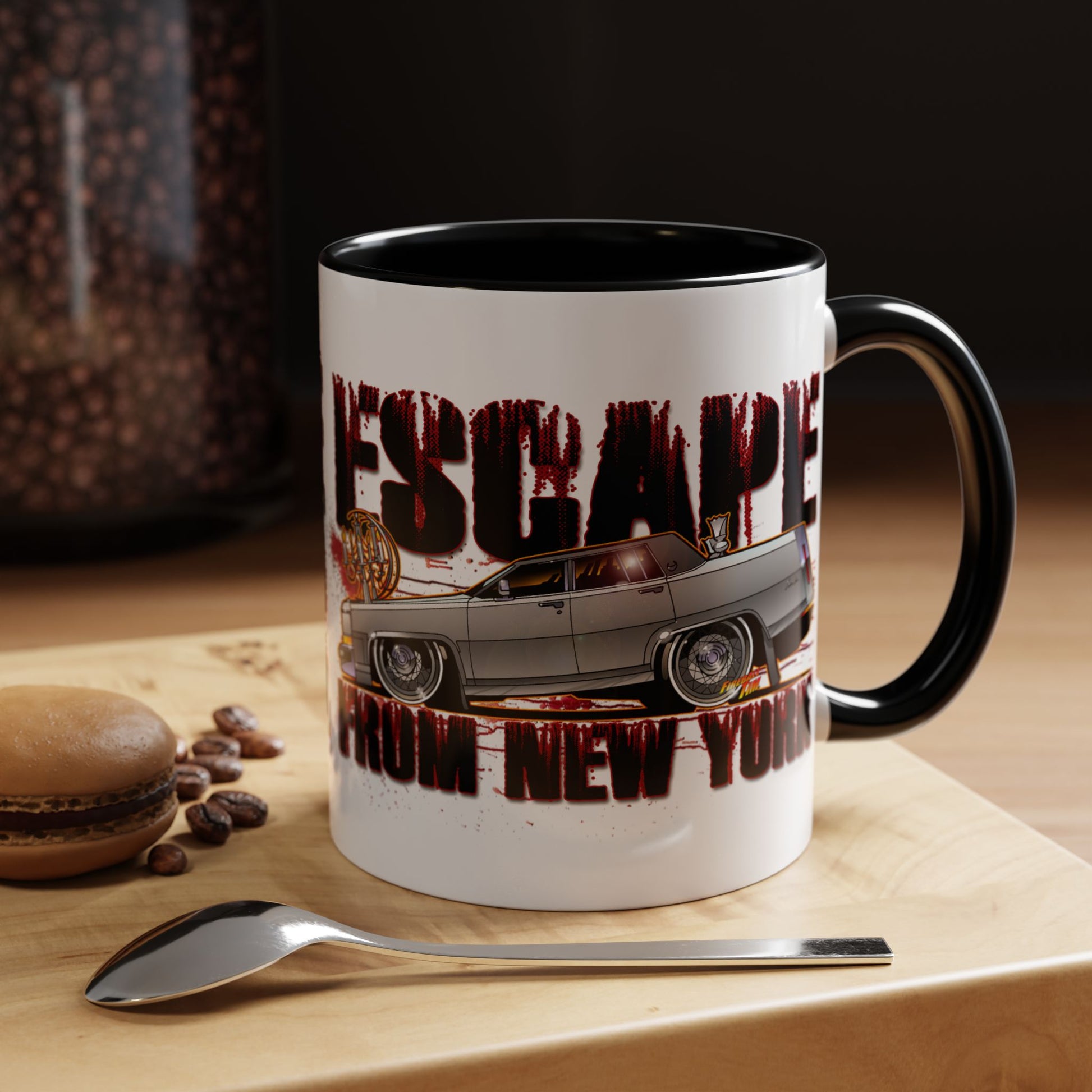 ESCAPE FROM NEW YORK Duke Cadillac Concept Art Coffee Mug 2 Sizes-Mug-Fireball Tim Garage