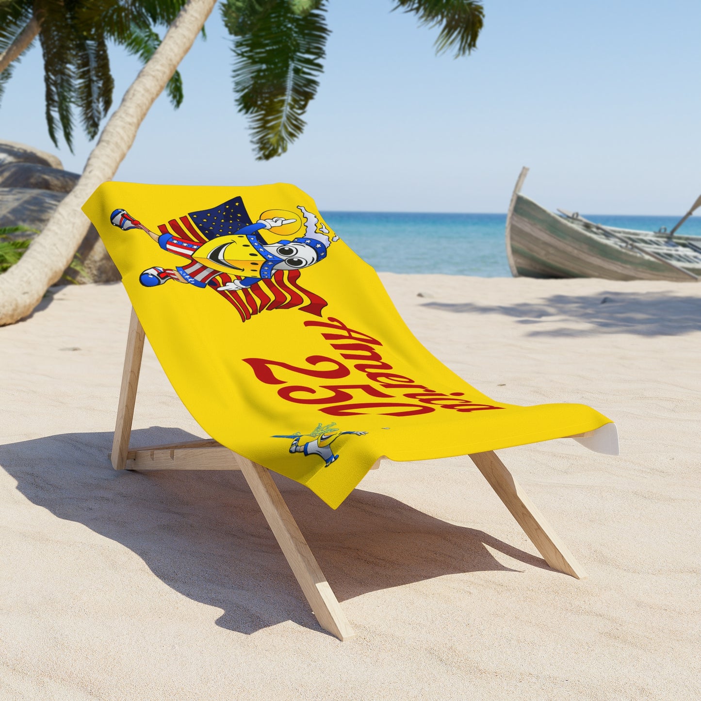BUDDY CRUISE America 250 Patriotic Beach Towel – Yellow
