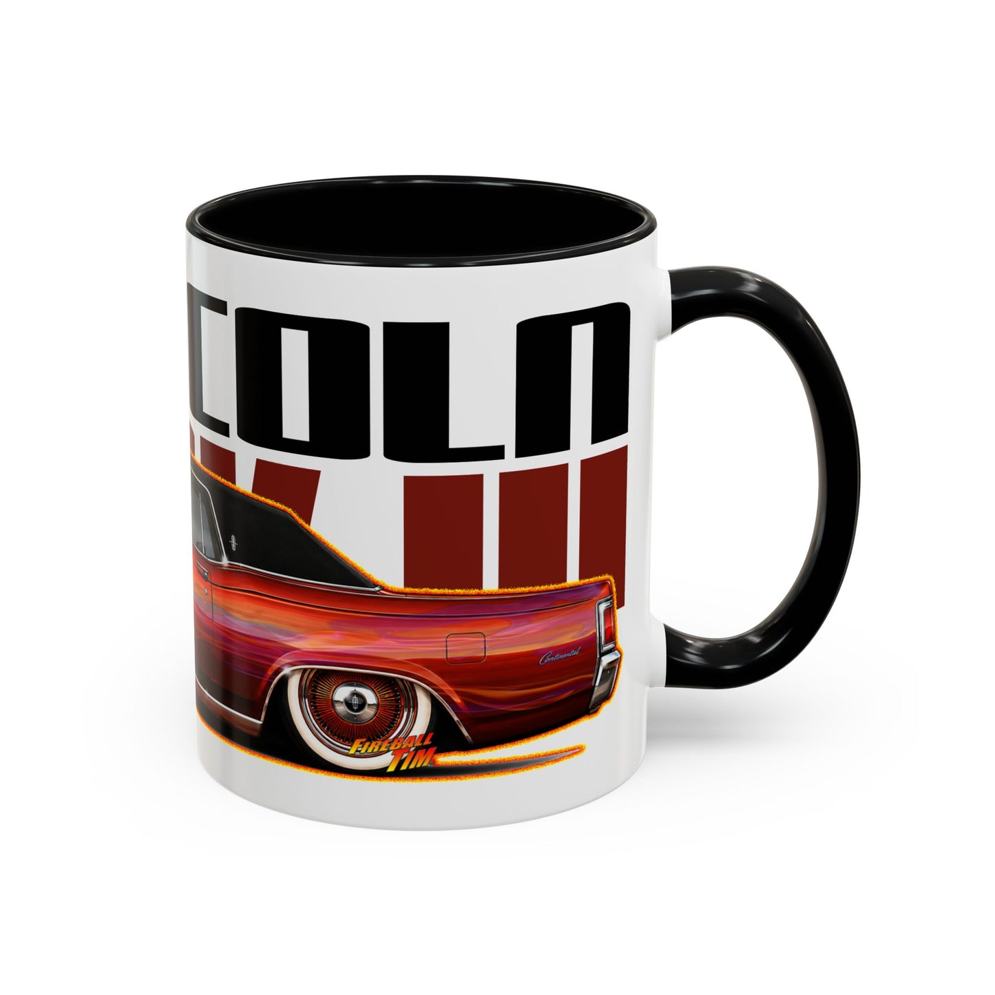 LINCOLN CONTINENTAL Mark III Custom 1961 Collectible Fireball Art Coffee Mug - 2 Sizes