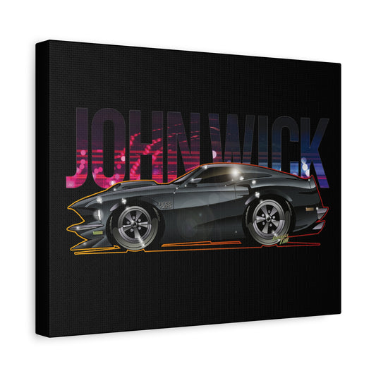 JOHN WICK 1969 FORD MUSTANG BOSS 429 Keanu Reeves Canvas Art Wall Print - 11x14