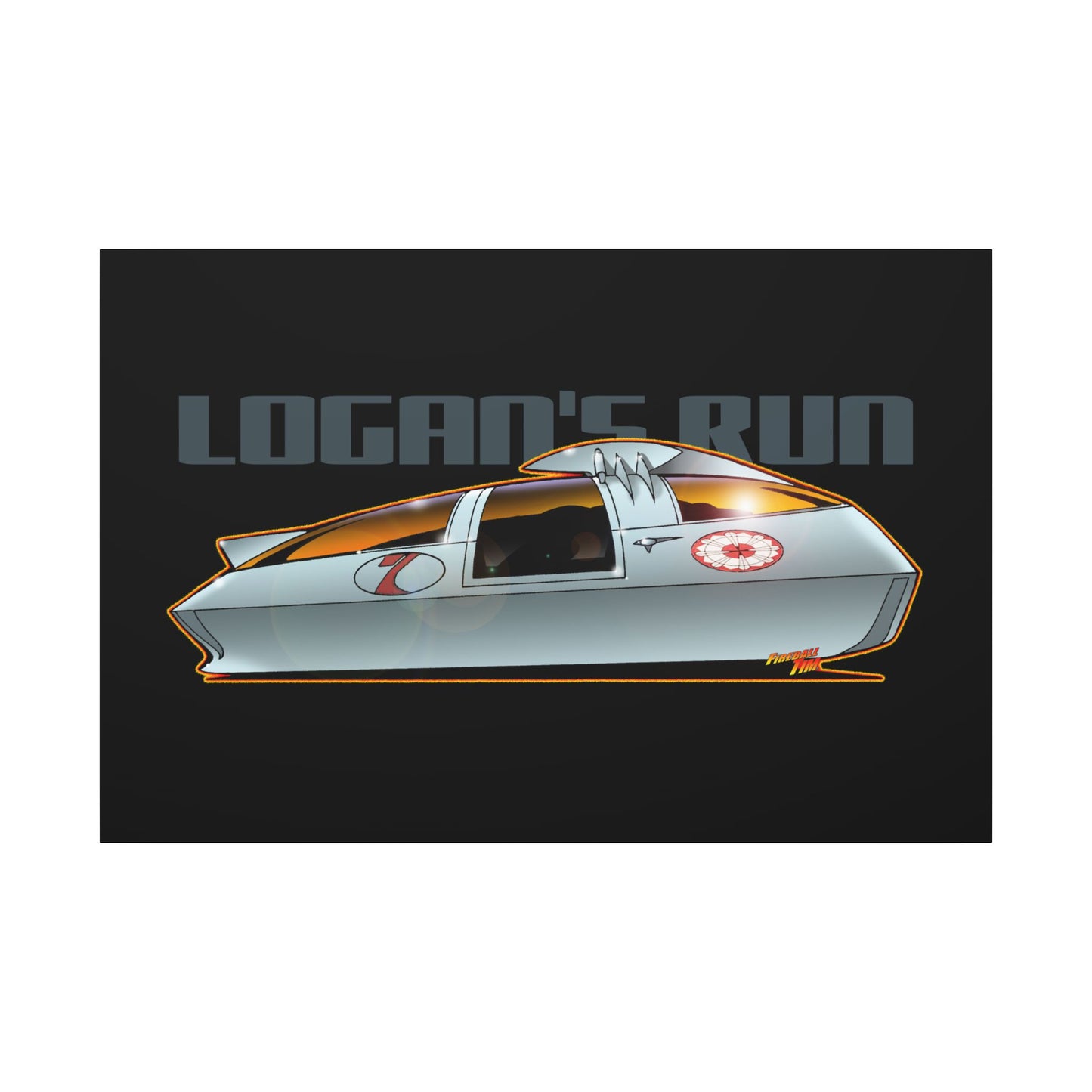 LOGAN'S RUN Sci Fi TV Car Collectible Fireball Art Canvas Print