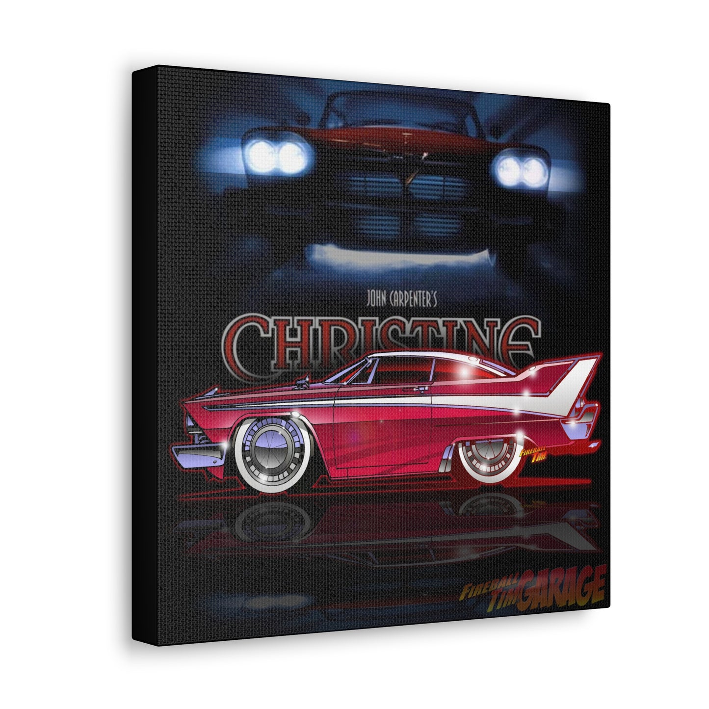 CHRISTINE Movie Car 1958 Plymouth Fury Concept Art Canvas MASTERPRINT 3 Sizes