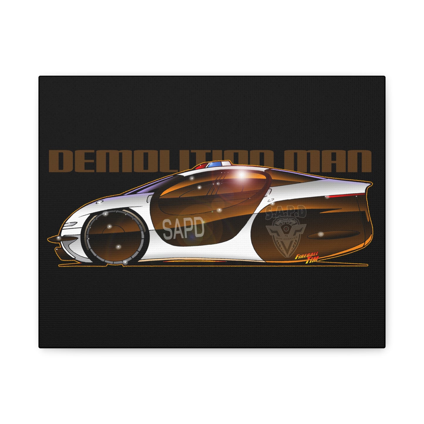DEMOLITION MAN 2032 Police Cruiser Canvas Art Wall Print - 11x14