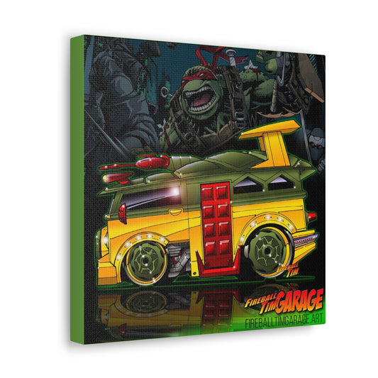 TEENAGE MUTANT NINJA TURTLE VAN Concept Art Canvas Print 12x12