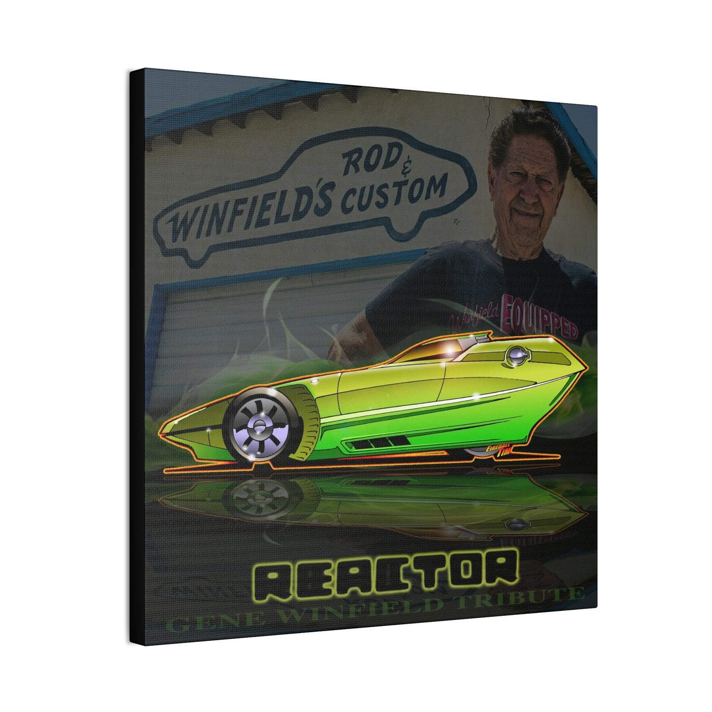 REACTOR KUSTOM Gene Winfield Tribute Canvas Art Print - 2 Sizes