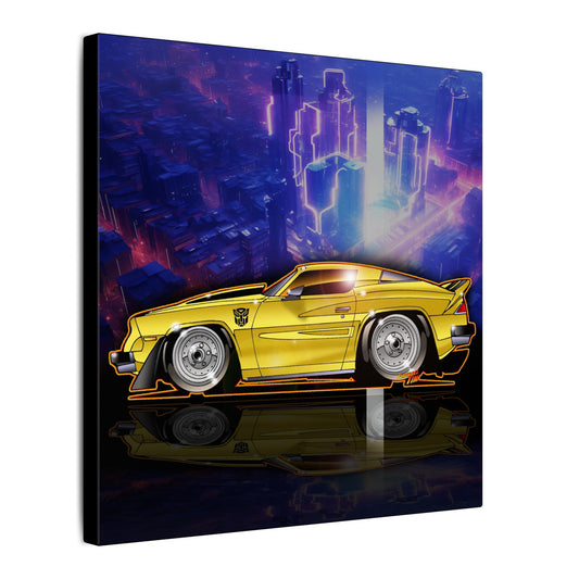 BUMBLEBEE TRANSFORMERS 1977 Camaro Fireball Art Canvas Print - 12x12