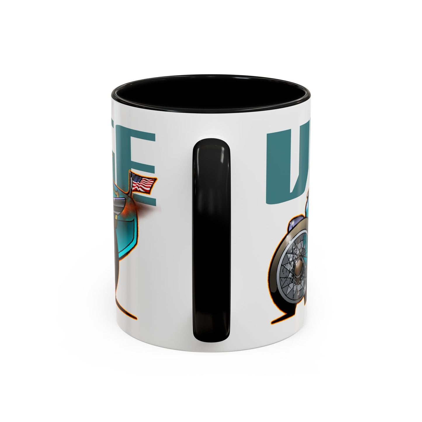 CUSTOM VINTAGE RACE CAR Fireball Art Coffee Mug - 2 Sizes