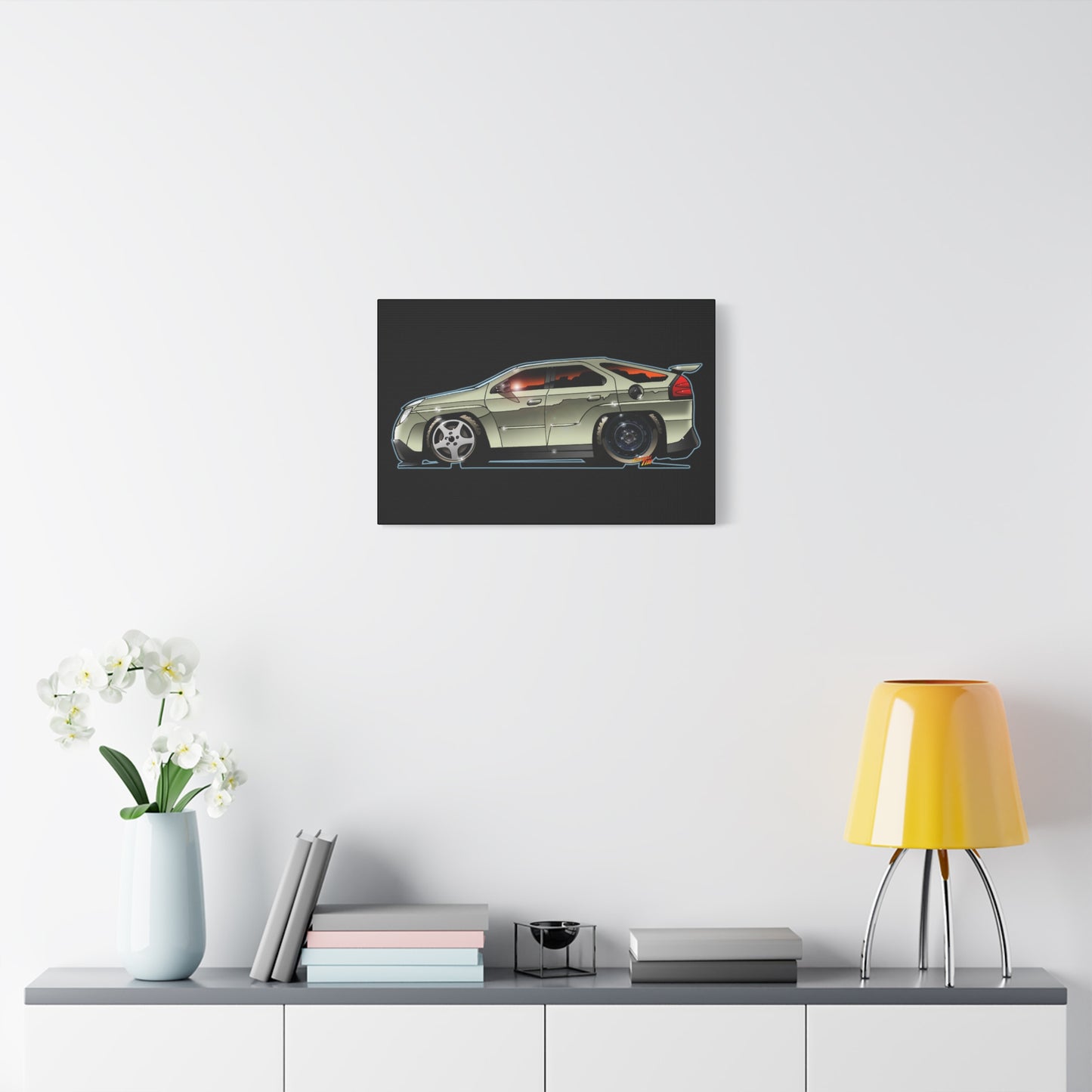 BREAKING BAD Pontiac Aztek Fireball Art Canvas Wall Print