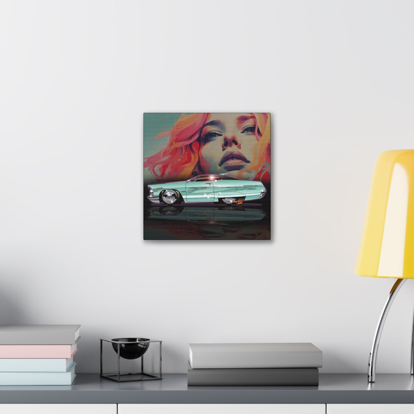 PONTIAC BONNEVILLE 1965 Fireball Art Canvas Print