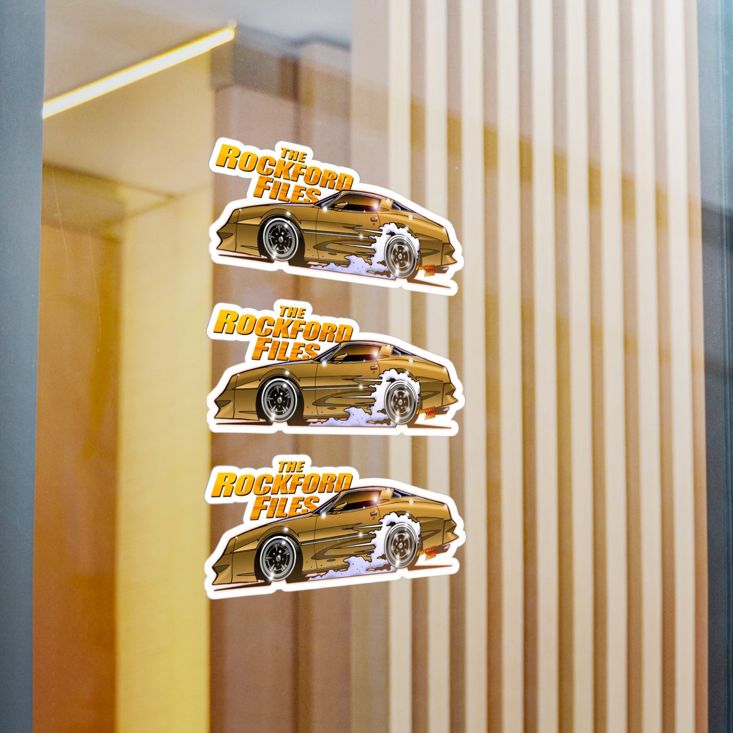 THE ROCKFORD FILES Pontiac Fireball Art Decal Stickers - 4 Sizes