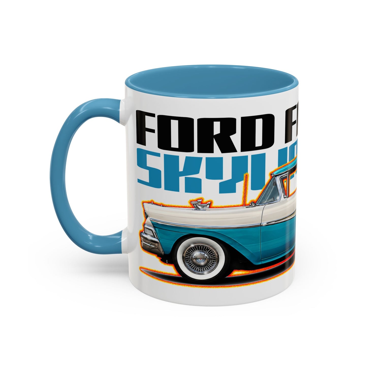 FORD FAIRLANE SKYLINER 1958 Collectible Fireball Art Coffee Mug - 2 Sizes