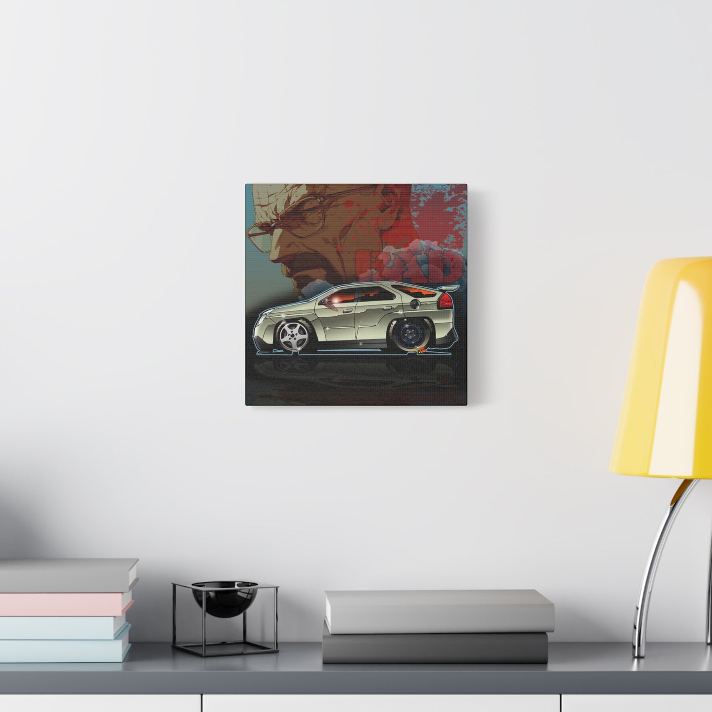 BREAKING BAD Pontiac Aztek Fireball Art Canvas Wall Print