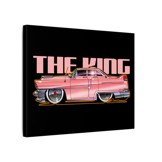 ELVIS THE KING PINK 1955 CADILLAC Fireball Art Canvas Print - 11X14