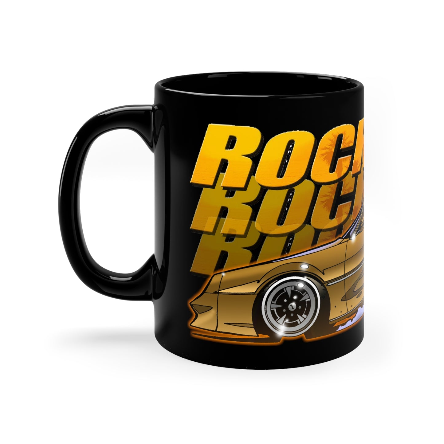 Fireball Tim ROCKFORD FILES 1978 Pontiac Firebird 11oz Black Mug, Rockford Files Coffee Mug, James Rockford, Coffee Cup