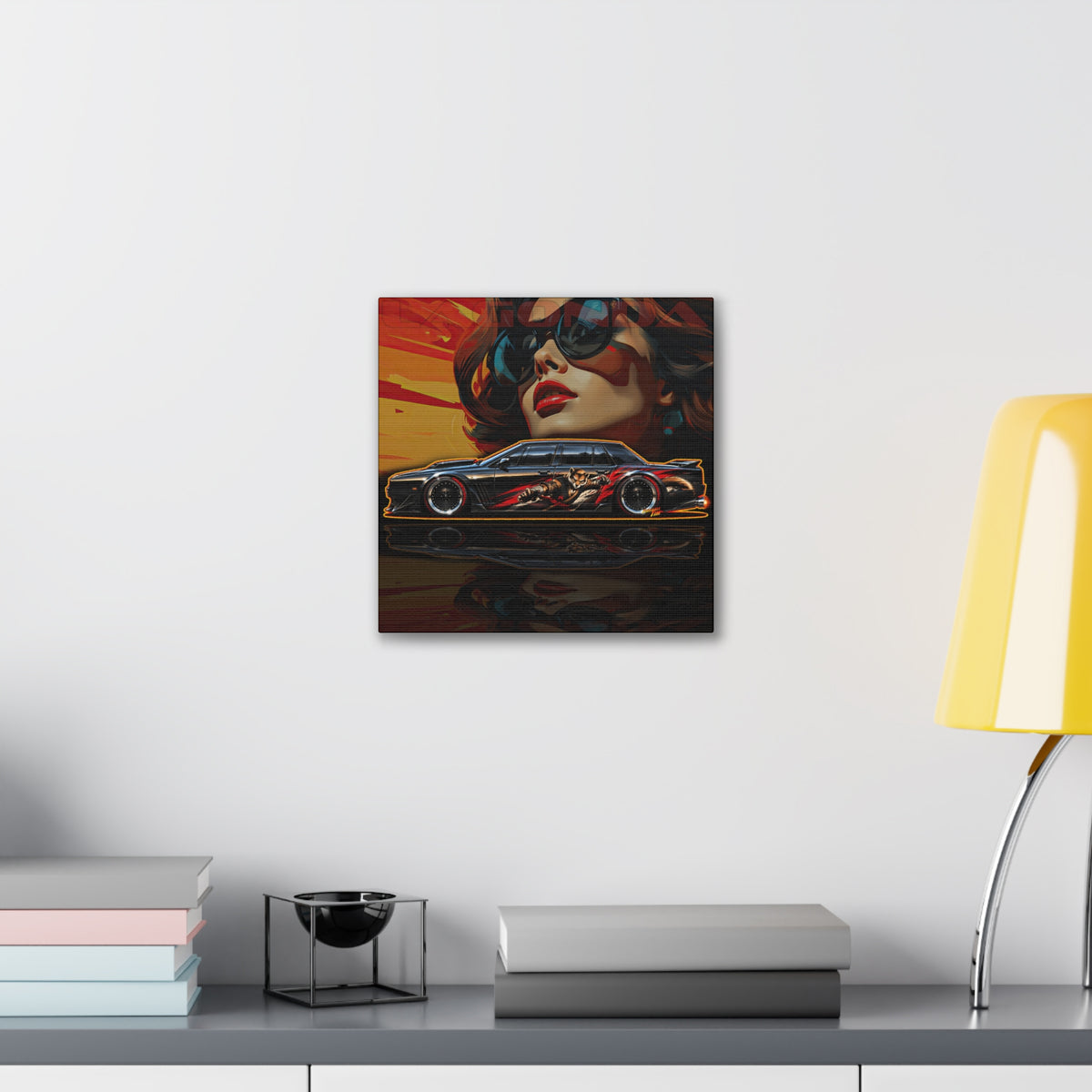 ASTON MARTIN LAGONDA Collectible Fireball Art Canvas Stretched Print