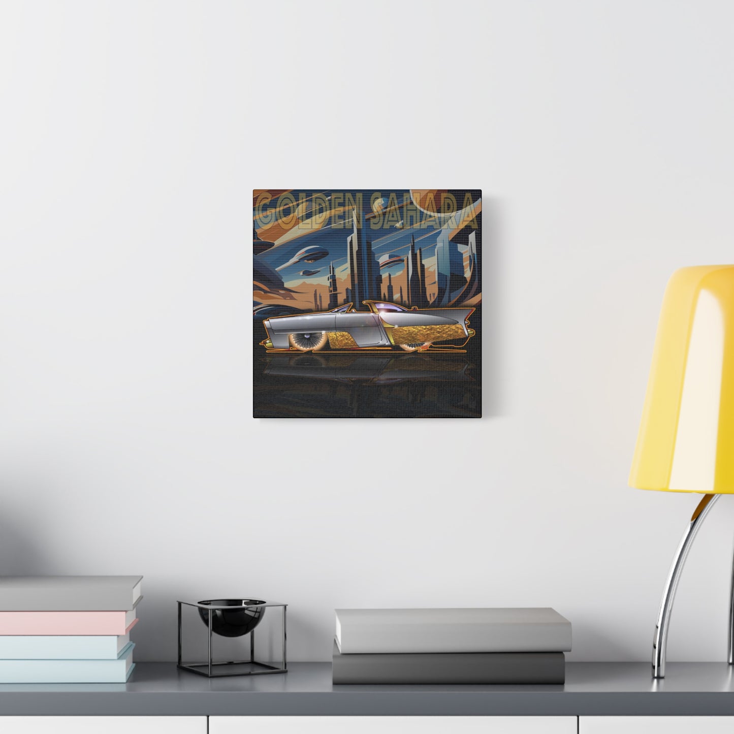 GOLDEN SAHARA Custom Concept Car Fireball Art Canvas Art