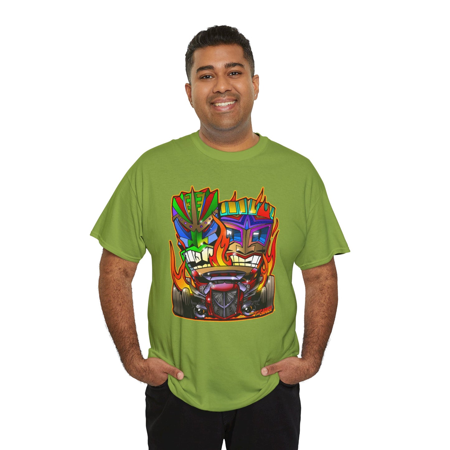 HOT ROD TIKIS Concept Art Tiki Unisex Heavy Cotton Tee 13 Colors