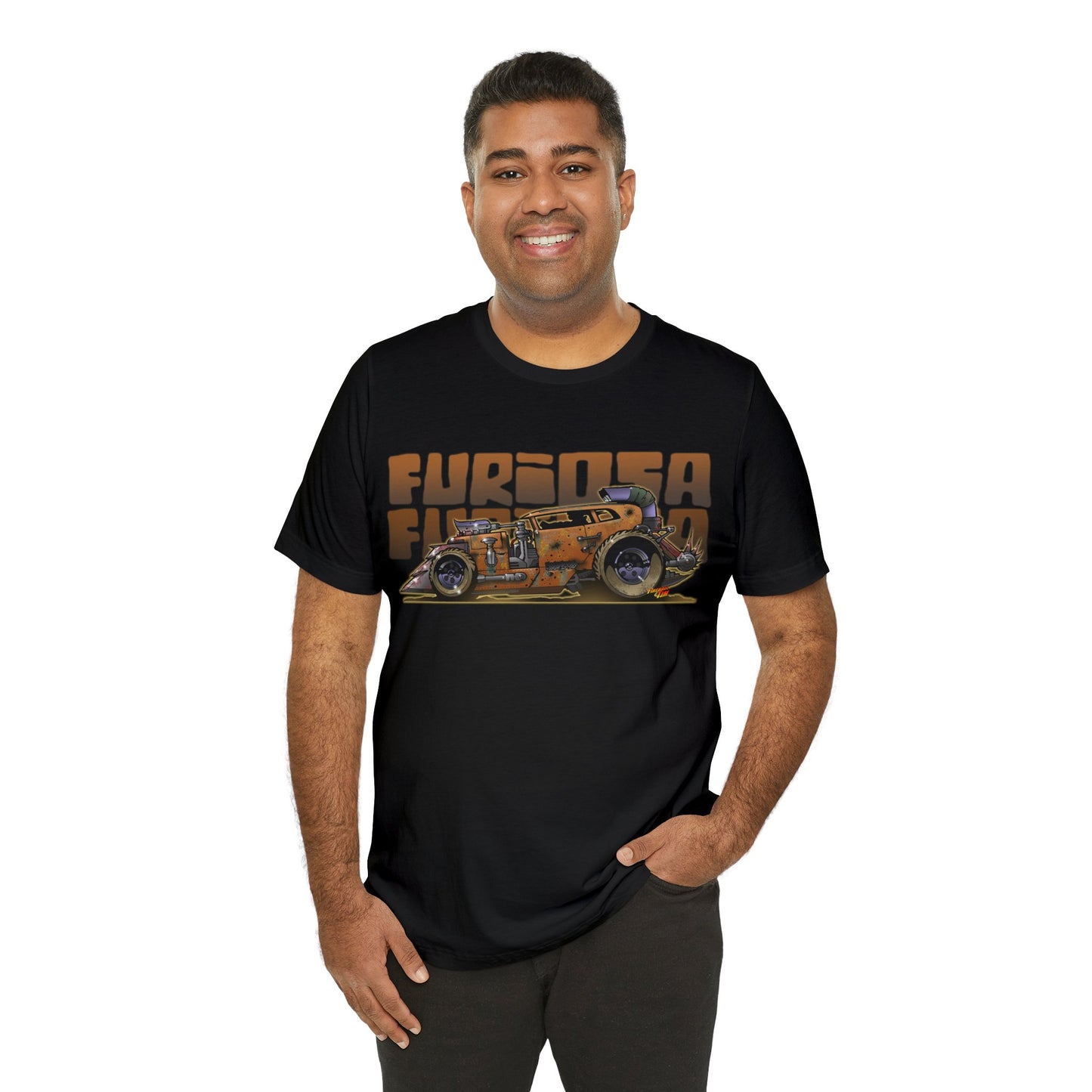 FURIOSA Mad Max Movie Car Hot Rod Jersey Short Sleeve Tee