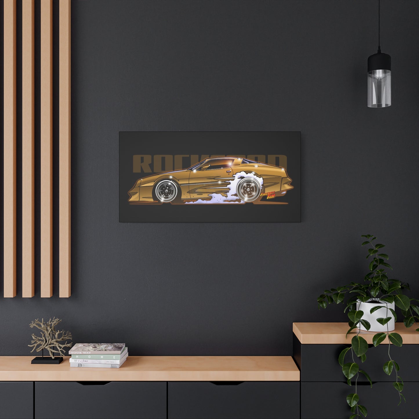 ROCKFORD FILES Pontiac Firebird Fireball Art Canvas Wall Print