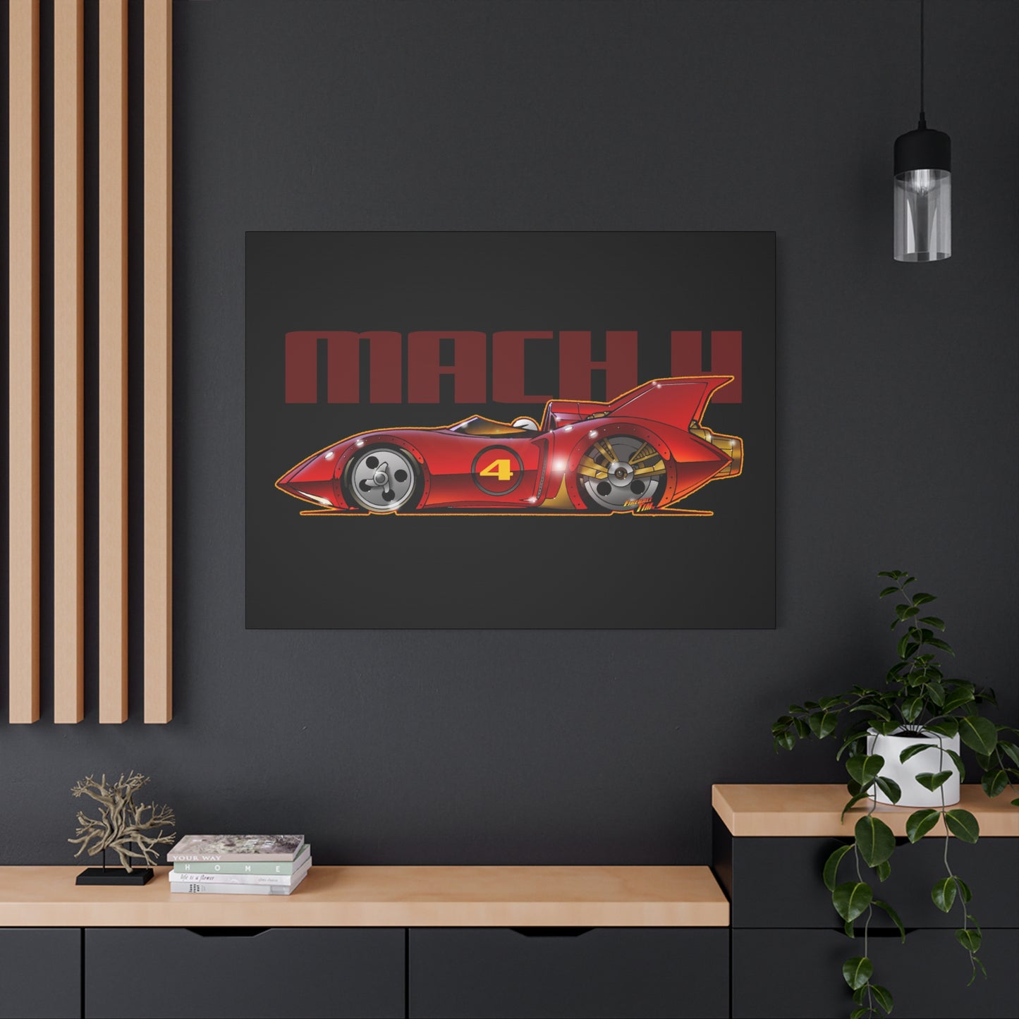 SPEED RACER MACH 4 Fireball Art Canvas Wall Print