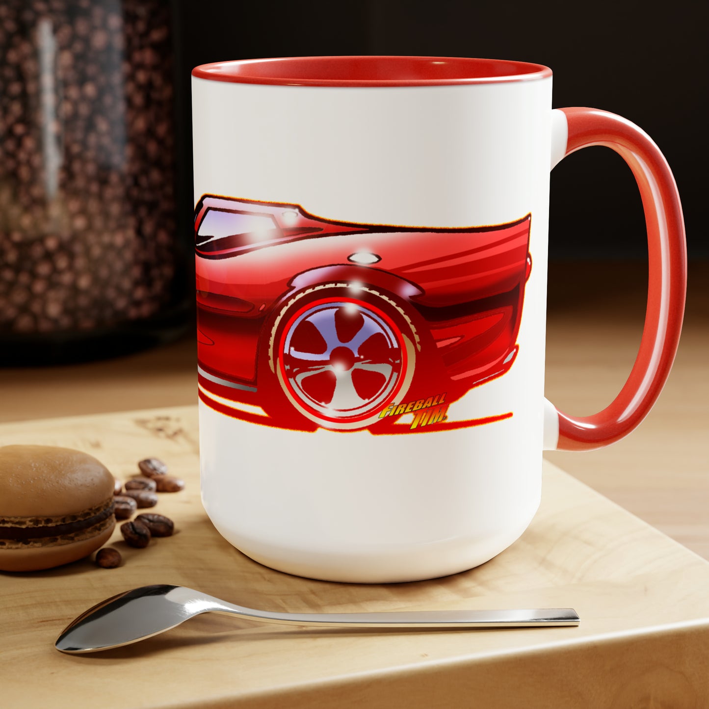Hot Wheels CUSTOM CORVETTE Redline Coffee Mug 11oz