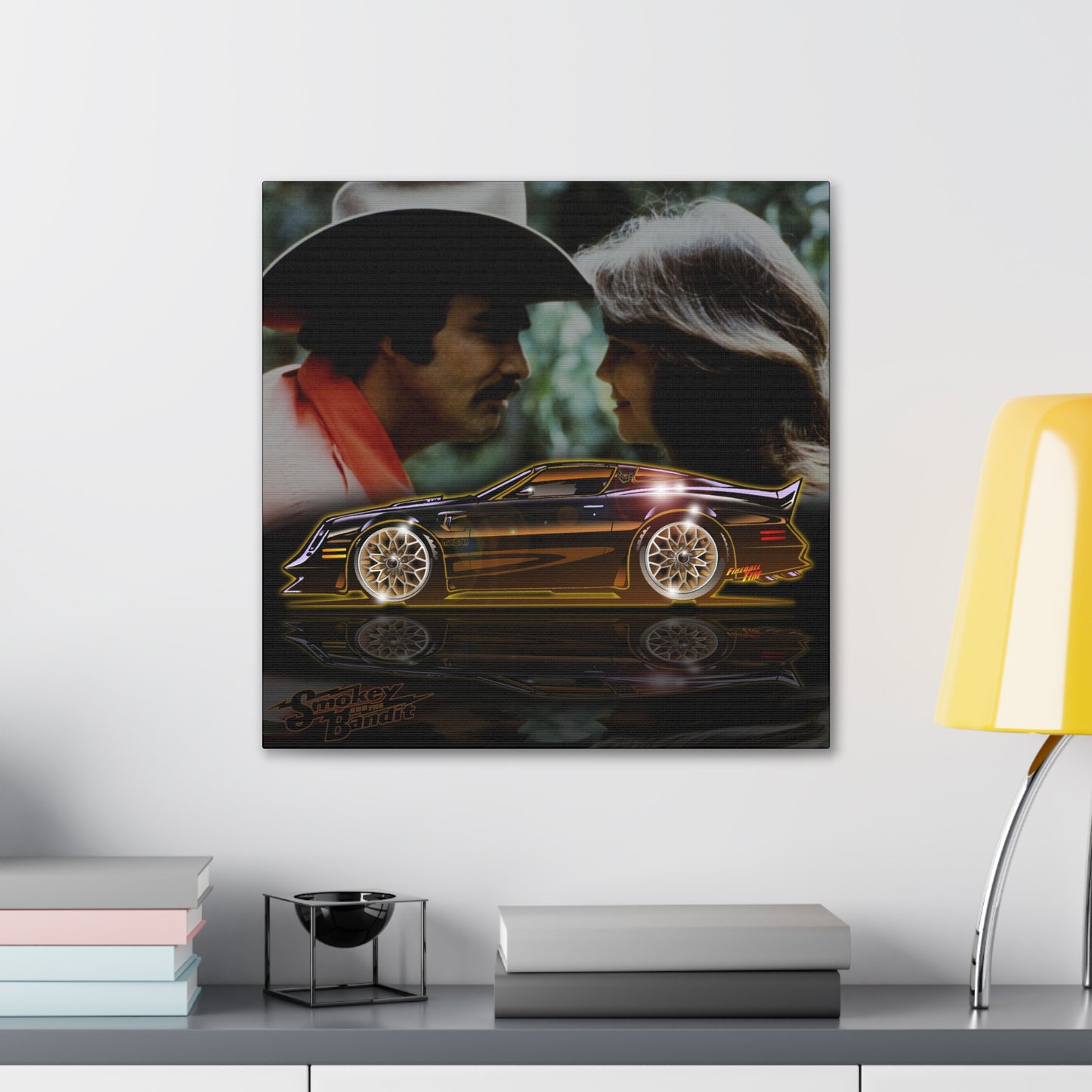 SMOKEY AND THE BANDIT Pontiac Trans Am MASTERPRINT Concept Art Canvas 3 Sizes