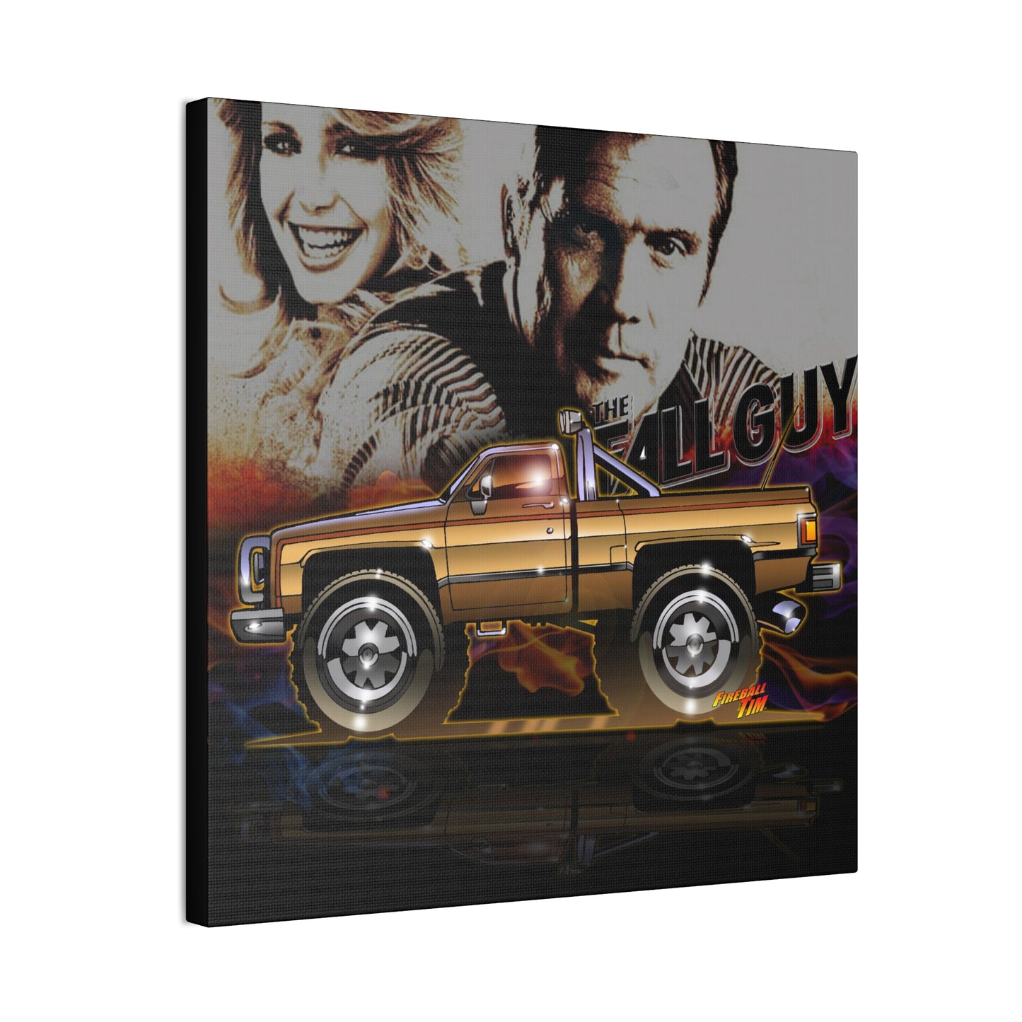 THE FALL GUY 1982 GMC K-2500 TV Show Truck Canvas Art Print - 2 Sizes