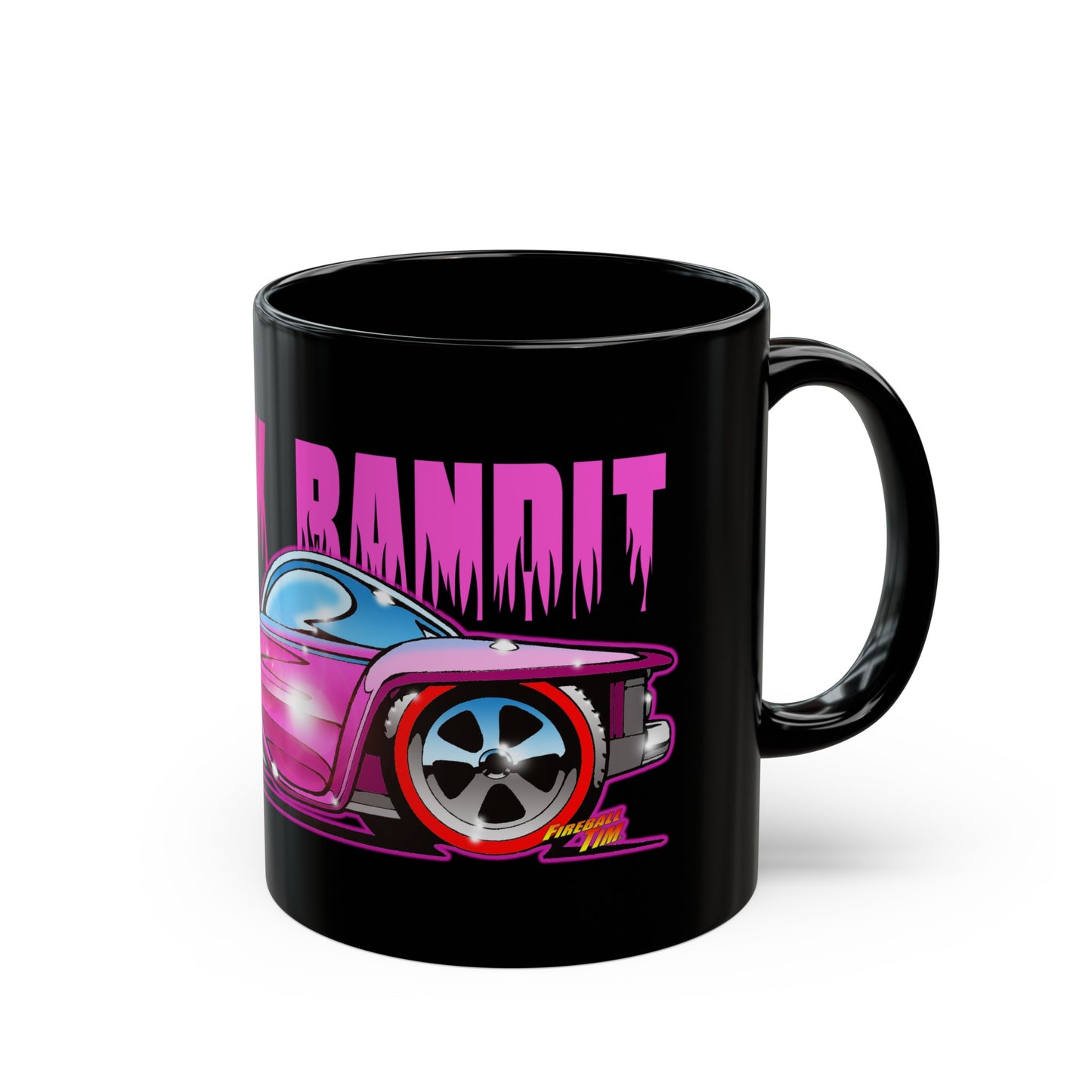 Hot Wheels BEATNIK BANDIT Diecast Redline Concept Art Black Coffee Mug 11oz