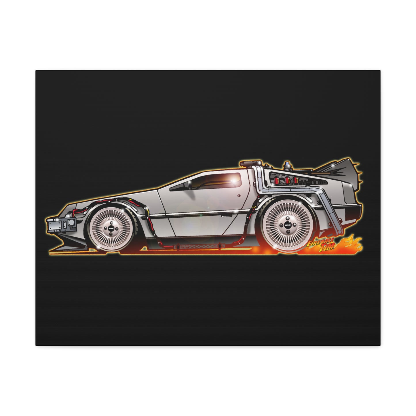 BACK to the FUTURE Delorean Time Machine Canvas Art Wall Print