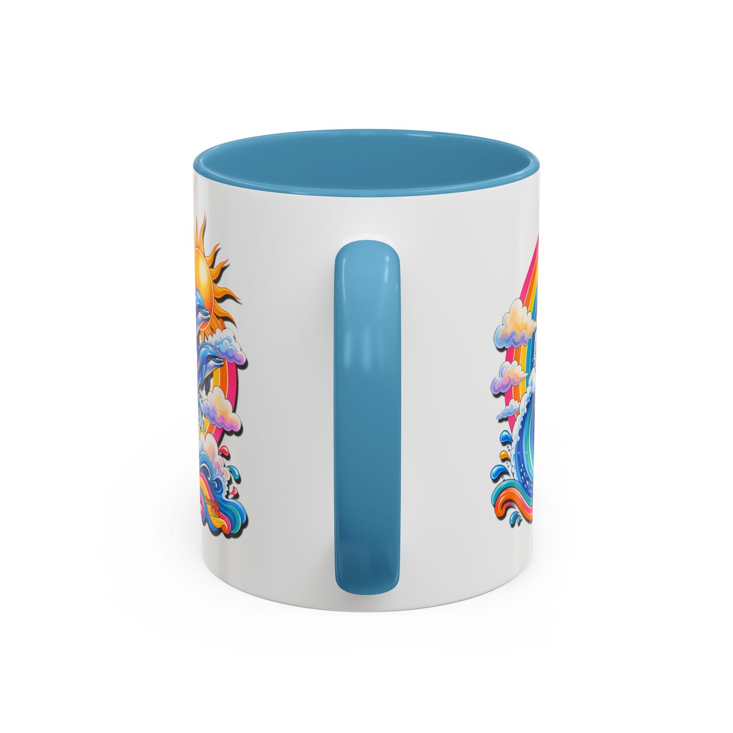 DOLPHIN SPLASH 1 Aquarium Series Fireball Art Coffee Mug - 2 Sizes
